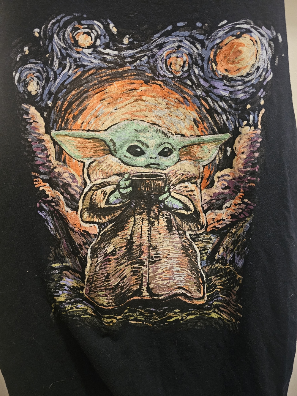 Fifth Sun Star Wars Grogu Starry Night Sleeveless Shirt SZ M E D E U C Indie - Picture 3 of 5